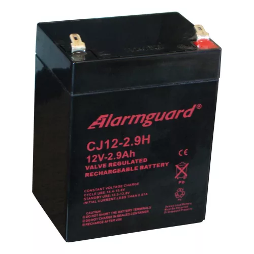 Tartalék akkumulátor Alarmguard 12V, 2,9Ah, 44A