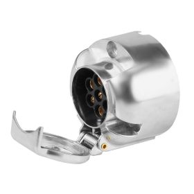   Utánfutó csatlakozó aljzat 7 PIN pótkocsihoz, alumínium 12/24V