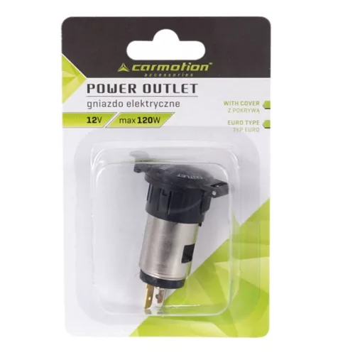 Szivargyújtó Euro csatlakozó, fedéllel 12V 120W