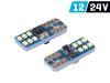 Izzó, Vision W5W T10 12/24V 12x 2016 SMD LED Canbus, fehér