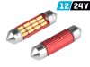 Izzó, Vision szofita, SV8.5 36mm 12/24V 12x4014 SMD LED Canbus, fehér