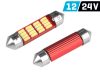 Izzó, Vision szofita, SV8.5 39mm 12/24V 16x4014 SMD LED Canbus, fehér