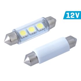   Izzó, Szofita, VISION, 12V,SV8.5 41mm 3x5050 SMD LED, fehér