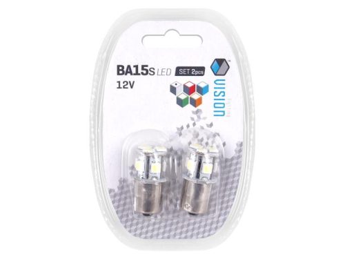 Izzó, VISION P21W BA15s 12V 8x5050SMD, fehér