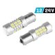 Izzó VISION P21W BA15s 12/24V 30x4014 SMD LED, CANBUS, fehér, 2db