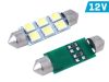 Izzó, Szofita, VISION, 12V, SV8.5, 41mm, 6x5050 SMD LED, fehér (HS-LB091W).