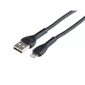   MYWAY USB töltő és szinkronkábel, mikroszálas, világítással, 200cm, iPhone, iPad, iPod