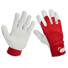   Munkakesztyű PREMIUM, kecskebőr+ szövet, tépőzárral, méret: 11