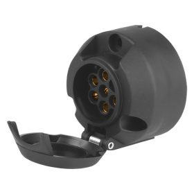   Utánfutó csatlakozó aljzat 7 PIN pótkocsihoz, műanyag 12/24V