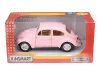 Makett autó, 1:32, VW Classical Beetle 1967, rózsaszín