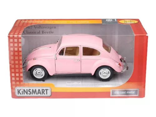 Makett autó, 1:32, VW Classical Beetle 1967, rózsaszín