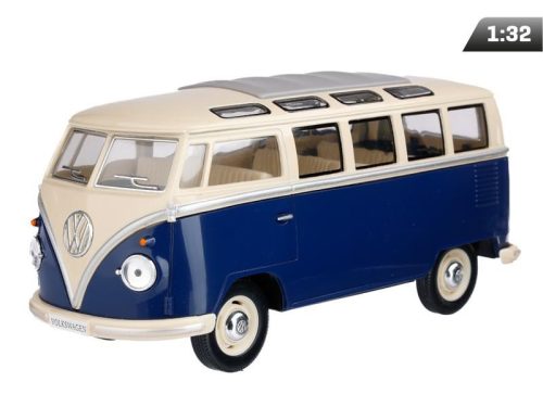 Makett autó, 1:32, VW Classic Bus, kék-krém