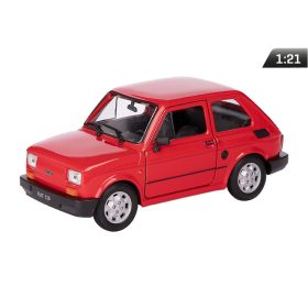 Makett autó, 01:21 PRL Fiat 126p piros.