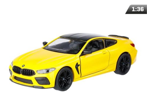 Makett autó, 1:38, BMW M8 Competition Coupé, sárga