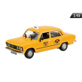 Makett autó, 1:43 Fiat 125p, sárga.
