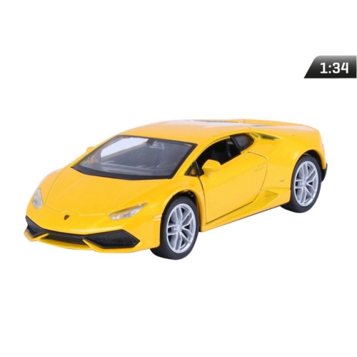 Makett autó, 1:34 Lamborghini Huracan Coupe, sárga