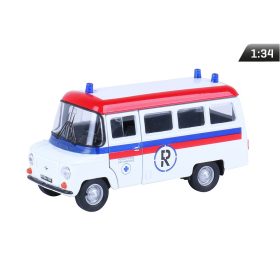 Makett autó, 01:34, PRL 522 VÉSZ Nysa, fehér.