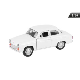 Makett autó, 01:34, PRL 105 Syrena, fehér.
