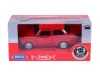 Makett autó, 01:34, PRL 601 Trabant, piros.