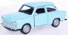 Makett autó, 01:34, kommunistTrabant 601, világoskék.