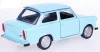 Makett autó, 01:34, kommunistTrabant 601, világoskék.