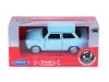 Makett autó, 01:34, kommunistTrabant 601, világoskék.