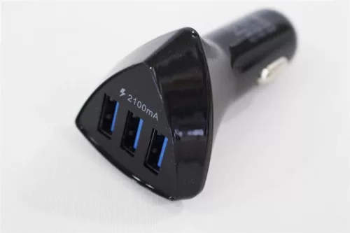 Tripla szivargyújtó-USB adapter, gyorstöltő (4,2A)