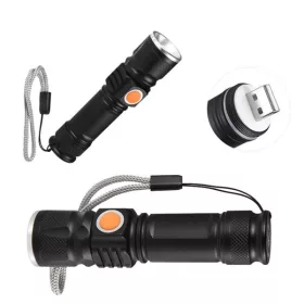   Lámpa, akkus, beépített USB töltővel, SMD LED-es, többfunkciós, fókuszálható (GZ-998, 8606998)