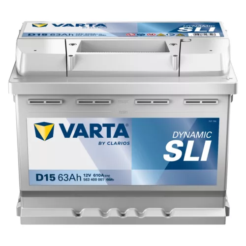 Autóakkumulátor Varta Silver Dynamic 63Ah, 12V, 610A, D15