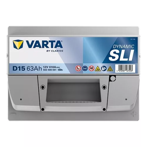 Autóakkumulátor Varta Silver Dynamic 63Ah, 12V, 610A, D15