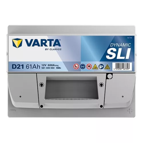 Autóakkumulátor Varta Silver Dynamic 61Ah, 12V, 600A, D21