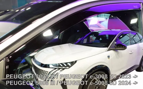 Ablak légterelők Peugeot 5008 2024- (első)