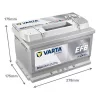 Autóakkumulátor Varta Blue Dynamic EFB 65Ah, 12V, 650A, D54