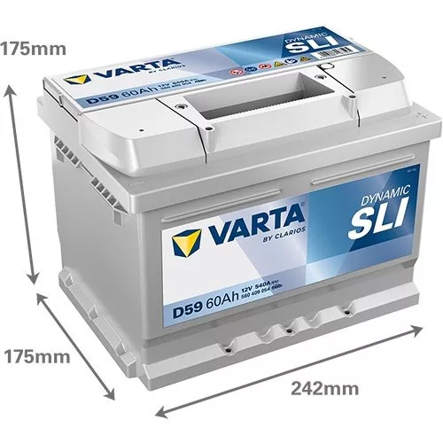 Autóakkumulátor Varta Blue Dynamic 60Ah, 12V, 540A, D59