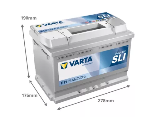 Autóakkumulátor Varta Blue Dynamic 74Ah, 12V, 680A, E11