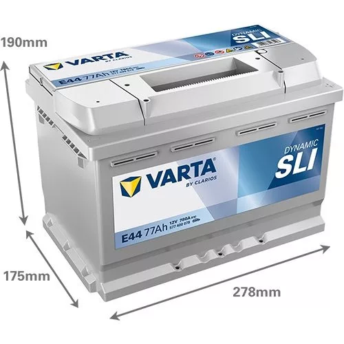 Autóakkumulátor Varta Silver Dynamic 77Ah, 12V, 780A, E44