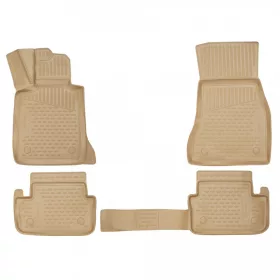  BMW 5 2010-2017 (F11, combi, bézs) Novline méretpontos gumiszőnyeg szett