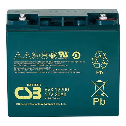 Tartalék akkumulátor CSB EVX12200 12V, 20Ah, 230A