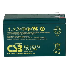 Tartalék akkumulátor CSB EVX1272 F2 12V, 7,2Ah, 130A