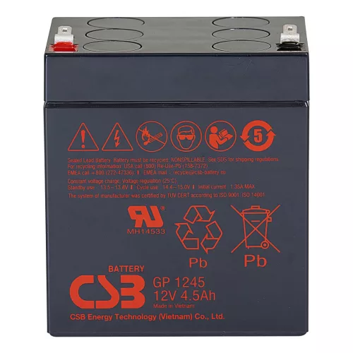 Tartalék akkumulátor CSB GP1245 12V, 4,5Ah, 60A