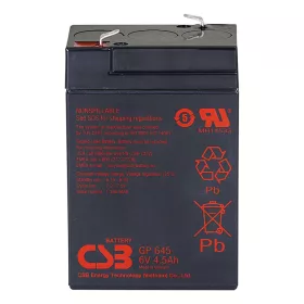 Tartalék akkumulátor CSB GP645 6V, 4,5Ah, 60A