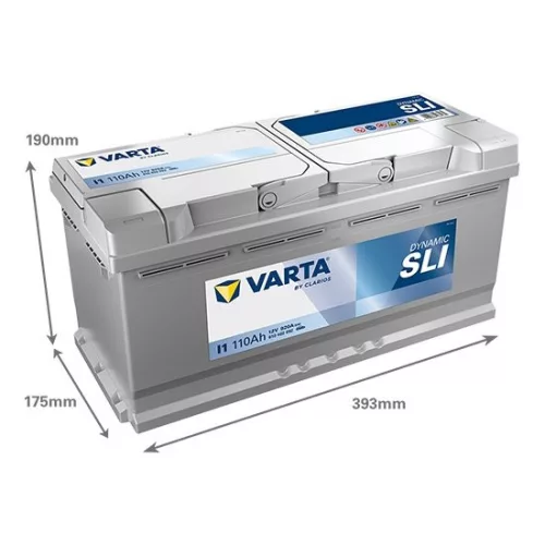 Autóakkumulátor Varta Silver Dynamic 110Ah, 12V, 920A, I1