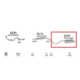   Marix hátsó kipufogódob, Seat Ibiza 1.0/1.4/1.6/1.8/1.9D/2.0, hb, 1995-2002