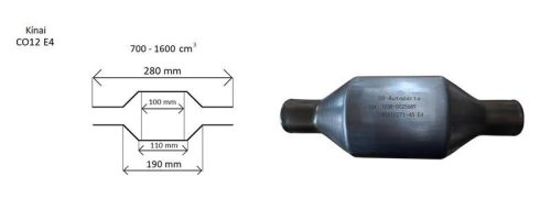 Univerzális kerek kerámiabetétes katalizátor, Ø45mm, 700-1800 cm3, EURO4 (CO1845E4-CH)