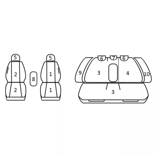 Audi A4 B7 Avant ( 2005 - 2008 ) - T06 minta - méretpontos üléshuzat - egyedi üléshuzat