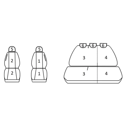 Citroen Berlingo I FL ( 2002 - 2010 ) - T06 minta - méretpontos üléshuzat - egyedi üléshuzat