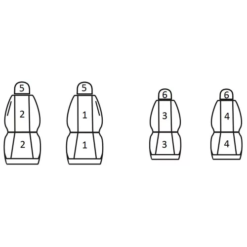 Citroen C2 (4 személyes) ( 2003 - 2009 ) - T09 minta - méretpontos üléshuzat - egyedi üléshuzat