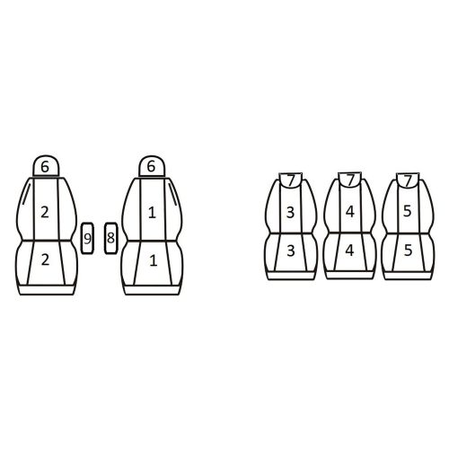 Citroen C4 Picasso (5 személyes) ( 2006 - 2013 ) - T06 minta - méretpontos üléshuzat - egyedi üléshuzat