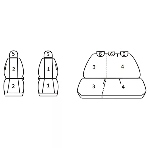 Dacia Dokker ( 2012 - ) - T06 minta - méretpontos üléshuzat - egyedi üléshuzat
