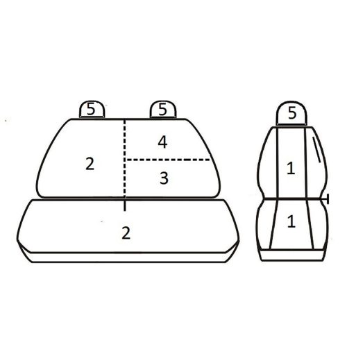 Fiat Doblo II Cargo (2+1) ( 2015 - ) - T06 minta - méretpontos üléshuzat - egyedi üléshuzat